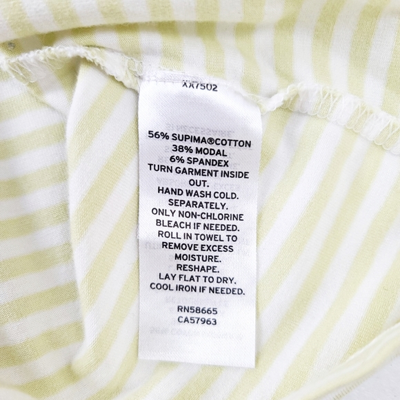 Halogen Women's Yellow Green Striped Top NWT Size S - Picture 5 of 5